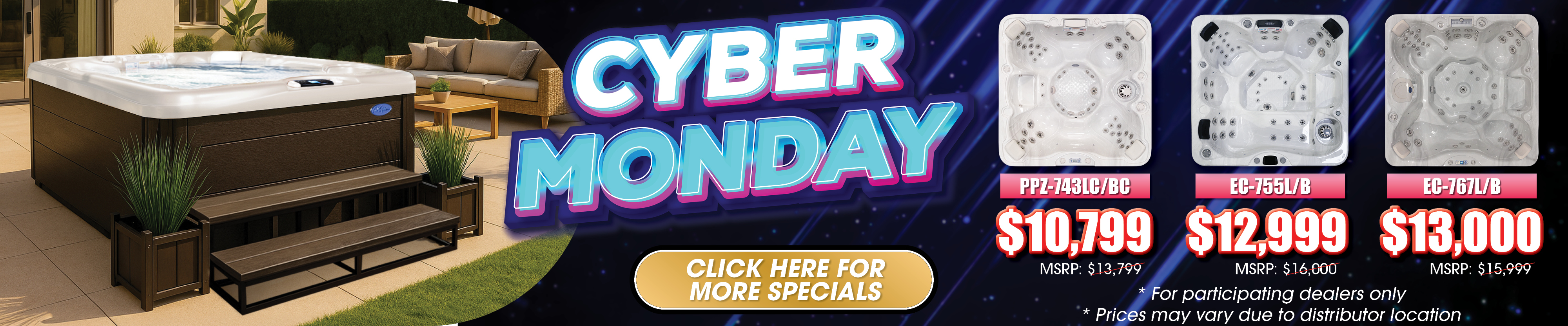 Calspas hot tub being used in a family setting - Monte Bello